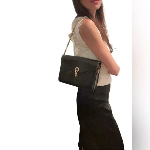 Gucci Black and Gold Leather Clutch - Picture 13 of 15